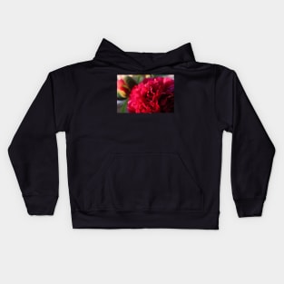 Flower Peony roses up close Kids Hoodie